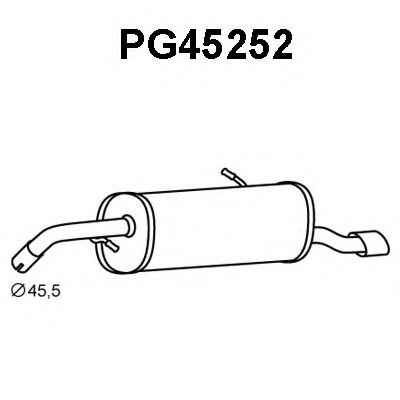 PG45252 VENEPORTE Глушитель выхлопных газов конечный PG45252 VENEPORTE Глушитель выхлопных газов конечный