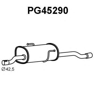 PG45290 VENEPORTE Глушитель выхлопных газов конечный PG45290 VENEPORTE Глушитель выхлопных газов конечный