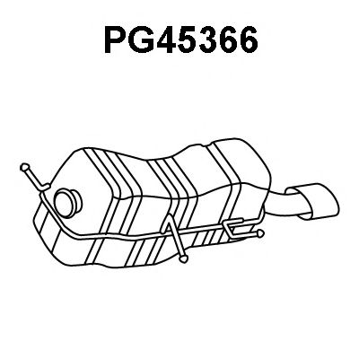 PG45366 VENEPORTE Глушитель выхлопных газов конечный PG45366 VENEPORTE Глушитель выхлопных газов конечный