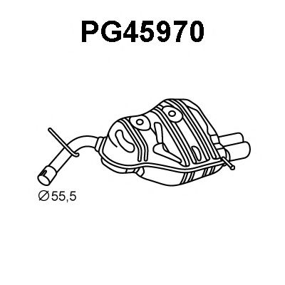 PG45970 VENEPORTE Глушитель выхлопных газов конечный PG45970 VENEPORTE Глушитель выхлопных газов конечный