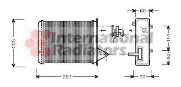VAN WEZEL 17006089 Радиатор печки для FIAT STRADA