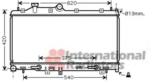 VAN WEZEL 51002076 Радиатор охлаждения двигателя VAN WEZEL для SUBARU