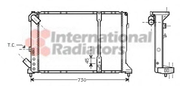 VAN WEZEL 43002209 Радиатор охлаждения двигателя VAN WEZEL для RENAULT