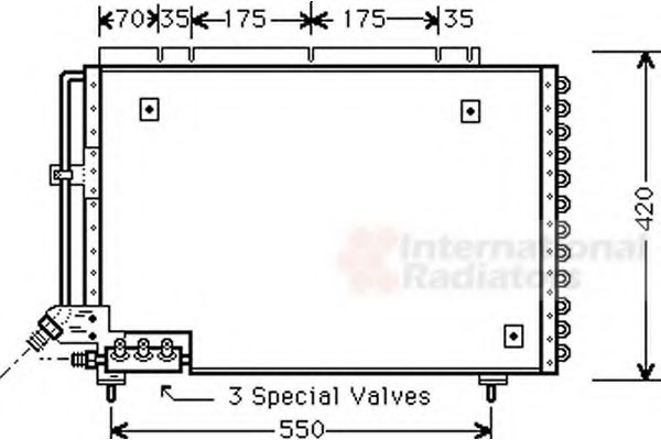 VAN WEZEL 59005082 Радиатор кондиционера для VOLVO 940
