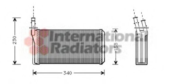 VAN WEZEL 73006074 Радиатор печки для ALFA ROMEO