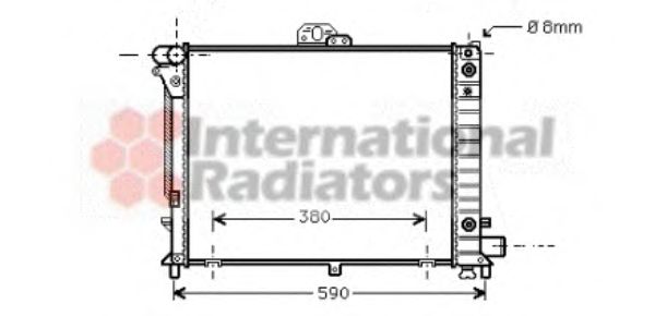 VAN WEZEL 47002050 Радиатор охлаждения двигателя VAN WEZEL для SAAB