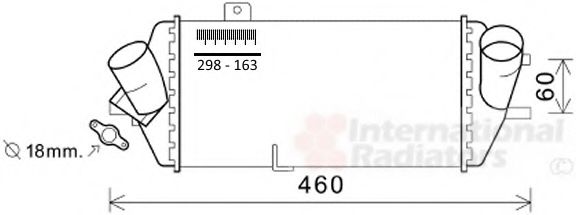 VAN WEZEL 82004389 Интеркулер для HYUNDAI I20