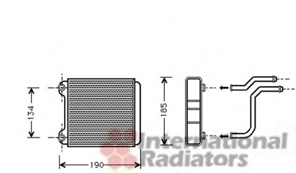 VAN WEZEL 03006183 Радиатор печки для AUDI A8