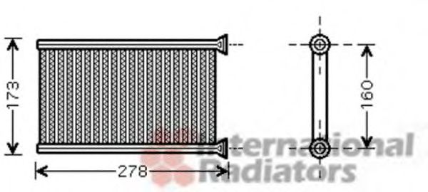 VAN WEZEL 06006342 Радиатор печки для BMW 1
