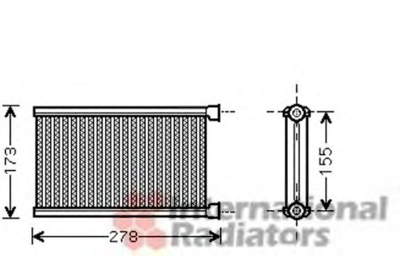 VAN WEZEL 06006344 Радиатор печки для BMW 1