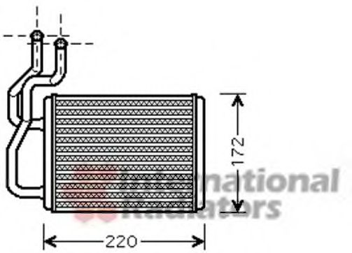 VAN WEZEL 83006118 Радиатор печки для KIA CARENS