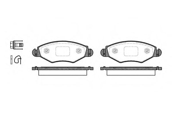 WOKING P743320 Тормозные колодки WOKING для PEUGEOT 206