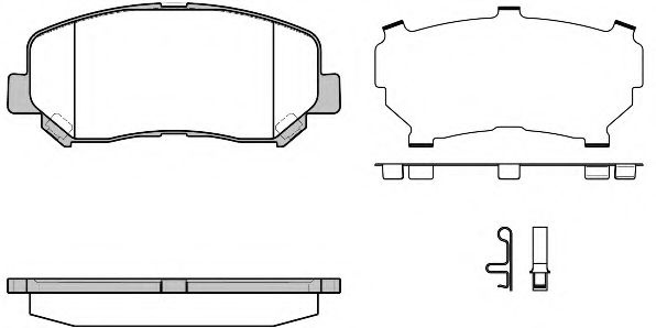 WOKING P1413324 Тормозные колодки WOKING для JEEP