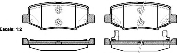 WOKING P1364302 Тормозные колодки WOKING для JEEP