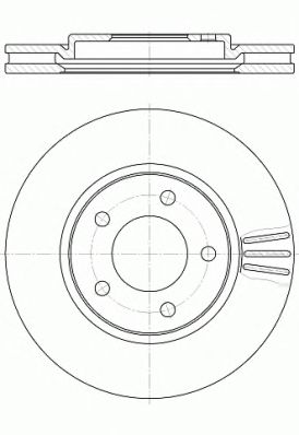 WOKING D6104710 Тормозные диски WOKING для CHRYSLER