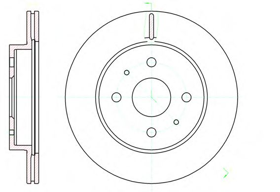 WOKING D6119010 Тормозные диски WOKING для SUBARU