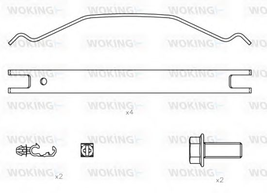 WOKING ACA854000 Скобы тормозных колодок для RENAULT TRUCKS