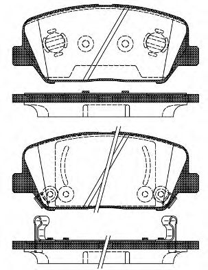 WOKING P1298302 Тормозные колодки WOKING для KIA