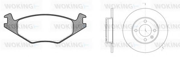 WOKING 8071302 Комплект тормозов, дисковый тормозной механизм 