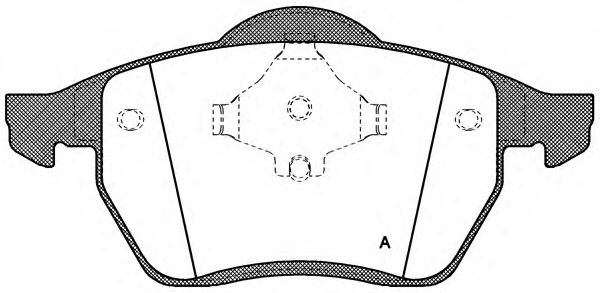 OPEN PARTS BPA039000 Тормозные колодки OPEN PARTS для VOLKSWAGEN