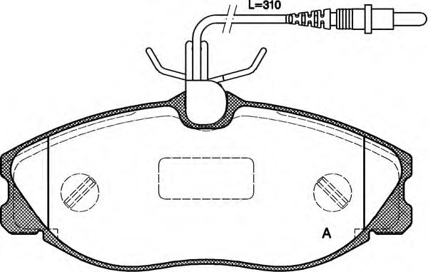 OPEN PARTS BPA060404 Тормозные колодки OPEN PARTS для PEUGEOT