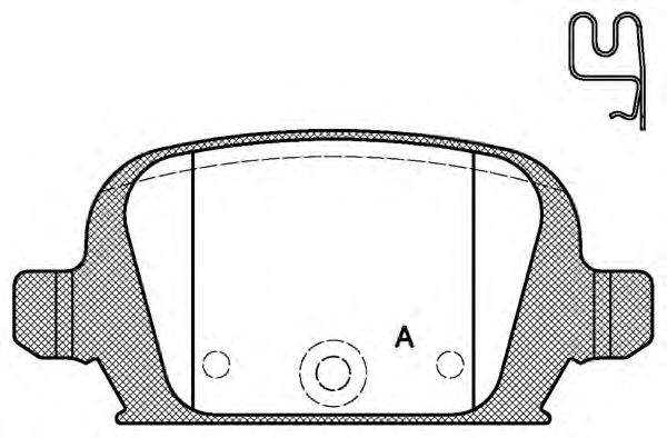 OPEN PARTS BPA083502 Тормозные колодки OPEN PARTS для OPEL