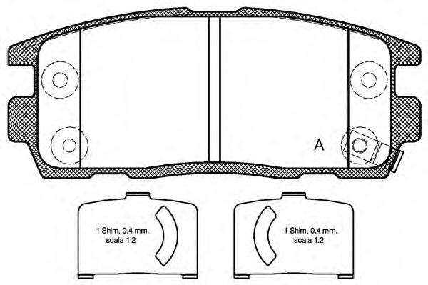 OPEN PARTS BPA126012 Тормозные колодки OPEN PARTS для CHEVROLET