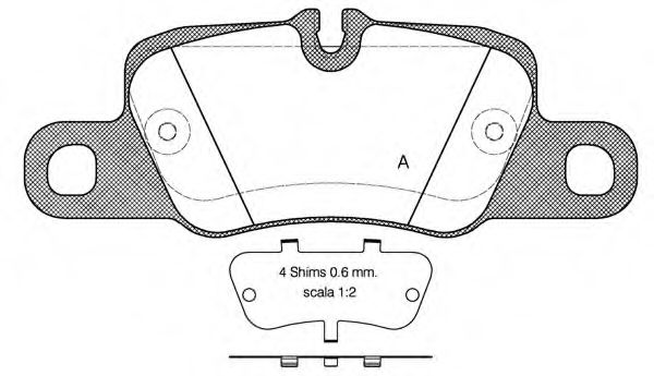 OPEN PARTS BPA140100 Тормозные колодки OPEN PARTS для PORSCHE