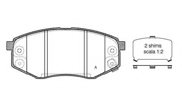 OPEN PARTS BPA142602 Тормозные колодки OPEN PARTS для KIA