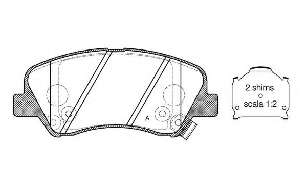 OPEN PARTS BPA148802 Тормозные колодки OPEN PARTS для KIA