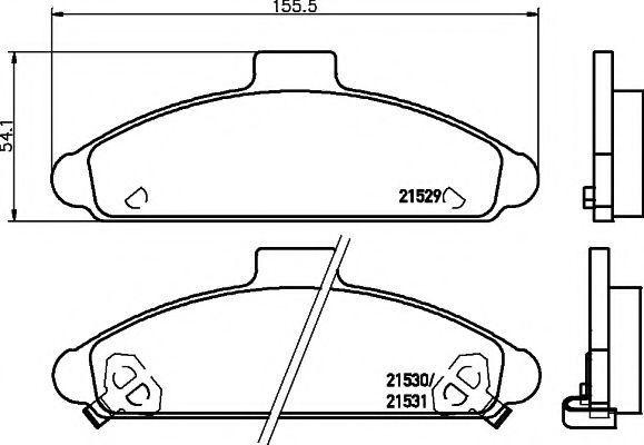 TEXTAR 2152901 Тормозные колодки TEXTAR для HYUNDAI