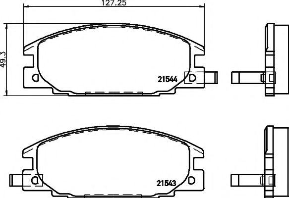 TEXTAR 2154302 Тормозные колодки для CHEVROLET LUV
