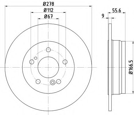 TEXTAR 92032703 Тормозные диски для MERCEDES-BENZ W124