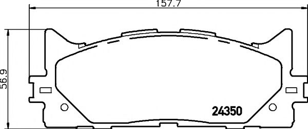 TEXTAR 2435001 Тормозные колодки для TOYOTA AURION (ACV5, GSV5)