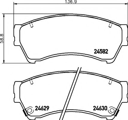 TEXTAR 2458202 Тормозные колодки для MAZDA 6 combi-coupe (GH)