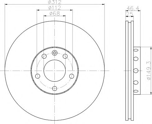 TEXTAR 92106105 Тормозные диски TEXTAR для AUDI
