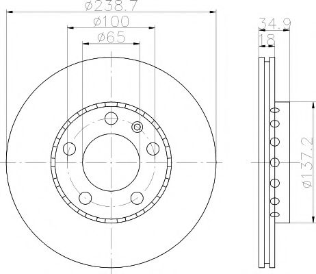 TEXTAR 92106803 Тормозные диски TEXTAR для SKODA