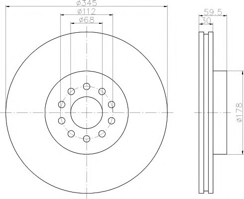 TEXTAR 92112500 Тормозные диски TEXTAR для AUDI