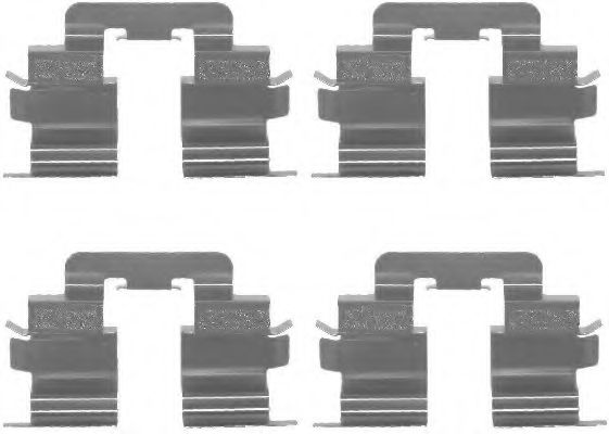 TEXTAR 82058600 Скобы тормозных колодок TEXTAR для MERCEDES-BENZ