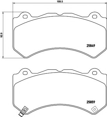 TEXTAR 2584901 Тормозные колодки TEXTAR для JEEP