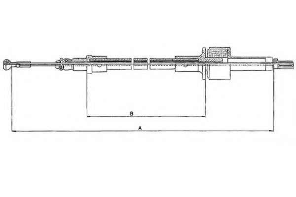 TEXTAR 58007400 Трос, управление сцеплением 