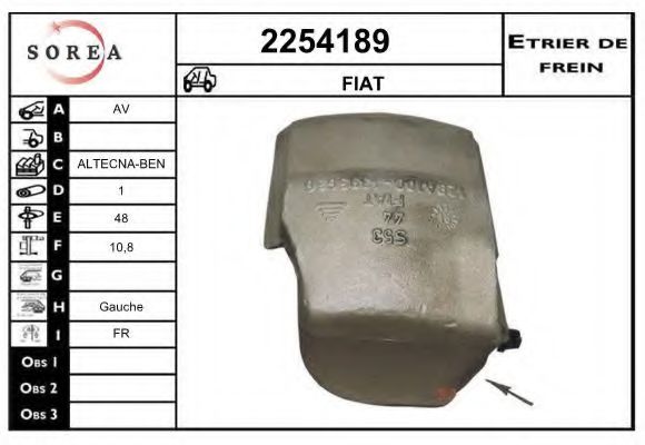 EAI 2254189 Тормозной суппорт 
