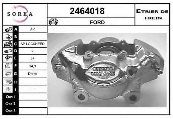 EAI 2464018 Тормозной суппорт 