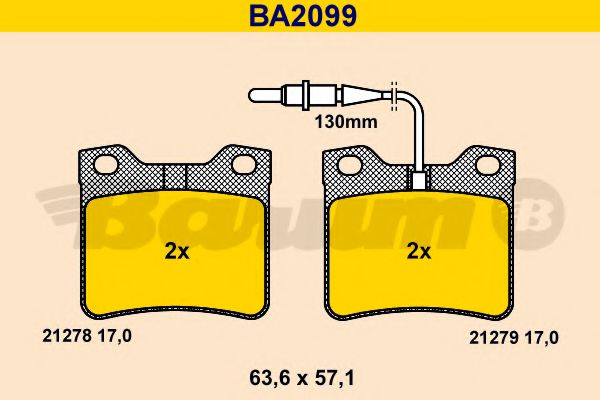 BARUM BA2099 Тормозные колодки BARUM 