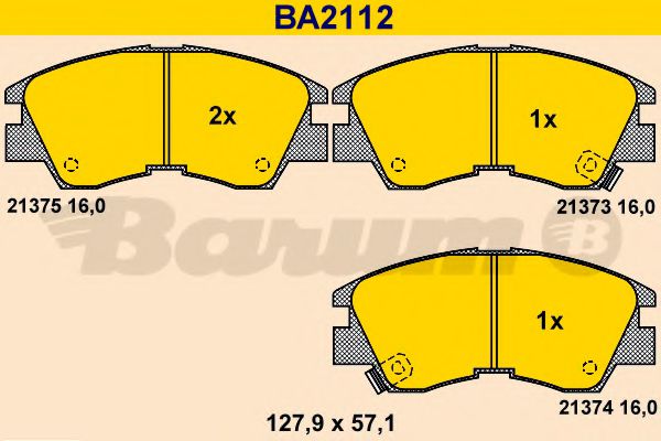 BARUM BA2112 Тормозные колодки для MITSUBISHI L300