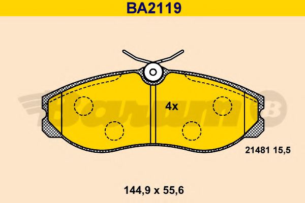 BARUM BA2119 Тормозные колодки BARUM 