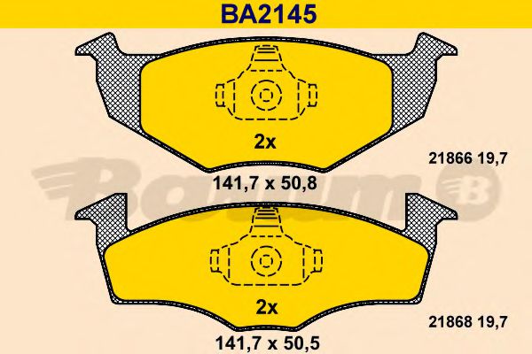 BARUM BA2145 Тормозные колодки BARUM для SEAT