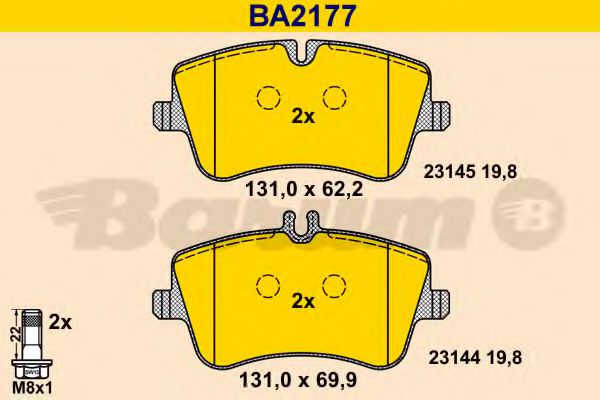 BARUM BA2177 Тормозные колодки BARUM для MERCEDES-BENZ