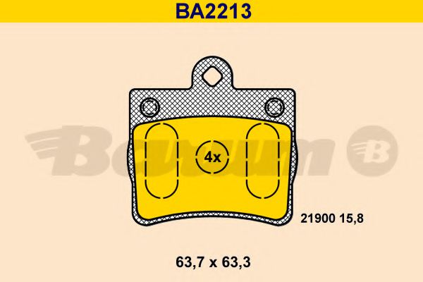 BARUM BA2213 Тормозные колодки BARUM для MERCEDES-BENZ