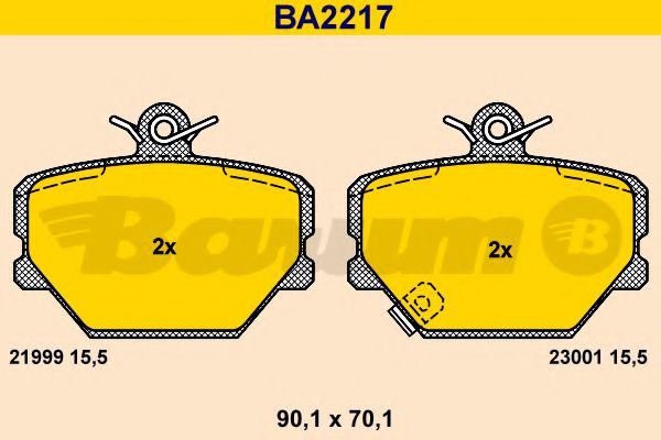 BARUM BA2217 Тормозные колодки для SMART FORTWO